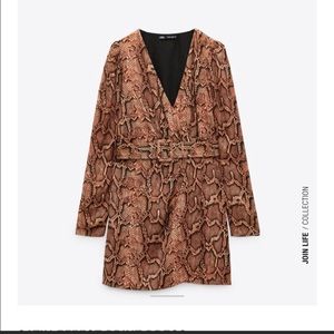 Zara Snake Print Wrap Dress